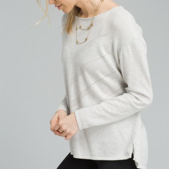 Prana Sweaters - Prana Bone Heather Mainspring Knit Sweater